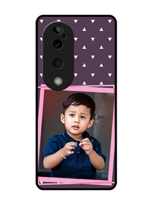 Custom Vivo T3 Ultra Custom Glass Phone CaseTriangle Pattern Dotted Design