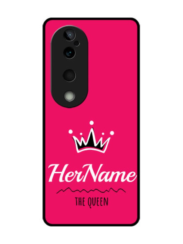 Custom Vivo T3 Ultra Custom Glass Phone CaseQueen With Name Design