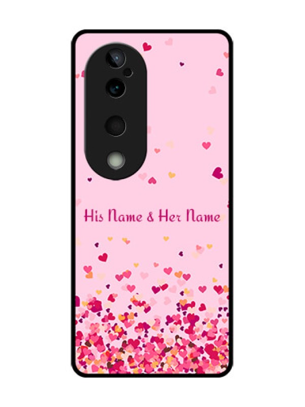 Custom Vivo T3 Ultra Custom Glass Phone CaseFloating Hearts Design