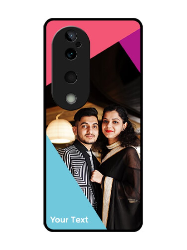 Custom Vivo T3 Ultra Custom Glass Phone CaseStacked Triple Colour Design