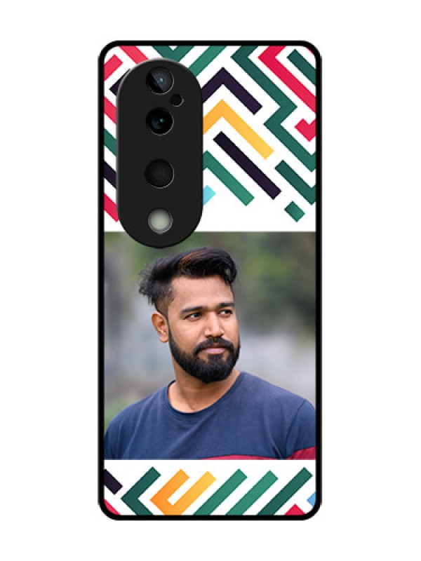 Custom Vivo T3 Ultra Custom Glass Phone CaseColorful Maze Pattern Design