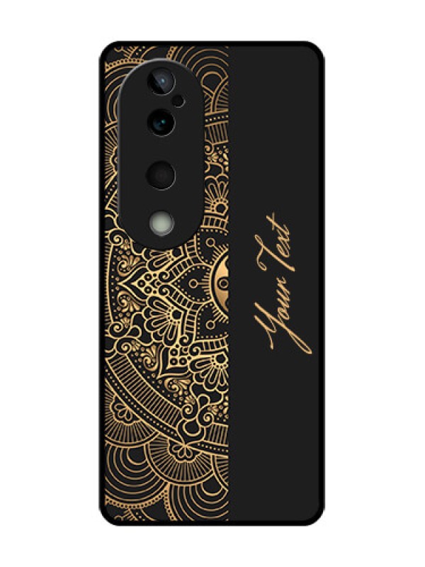 Custom Vivo T3 Ultra Custom Glass Phone CaseMandala Art With Custom Text Design
