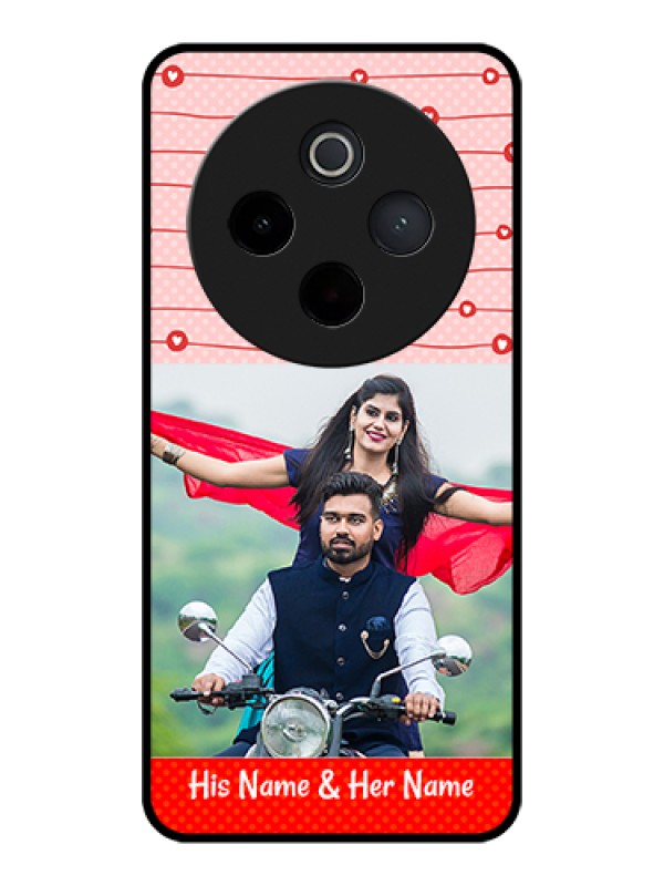 Custom Vivo T4 5G Custom Glass Phone Case - Red Pattern Case Design