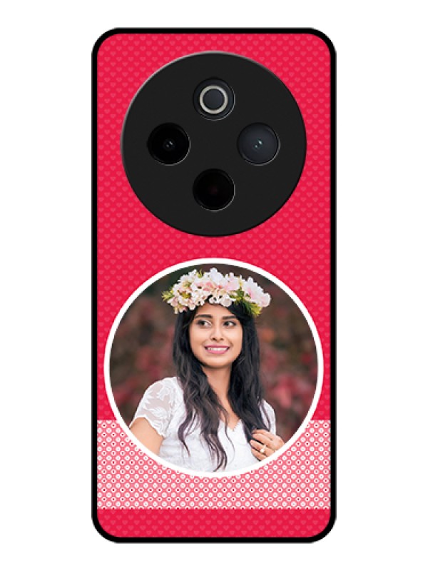 Custom Vivo T4 5G Custom Glass Phone Case - Pink Color Pattern Design