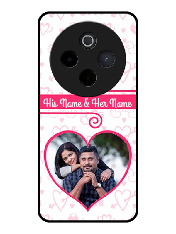 Custom Vivo T4 5G Custom Glass Phone Case - Heart Shape Love Design