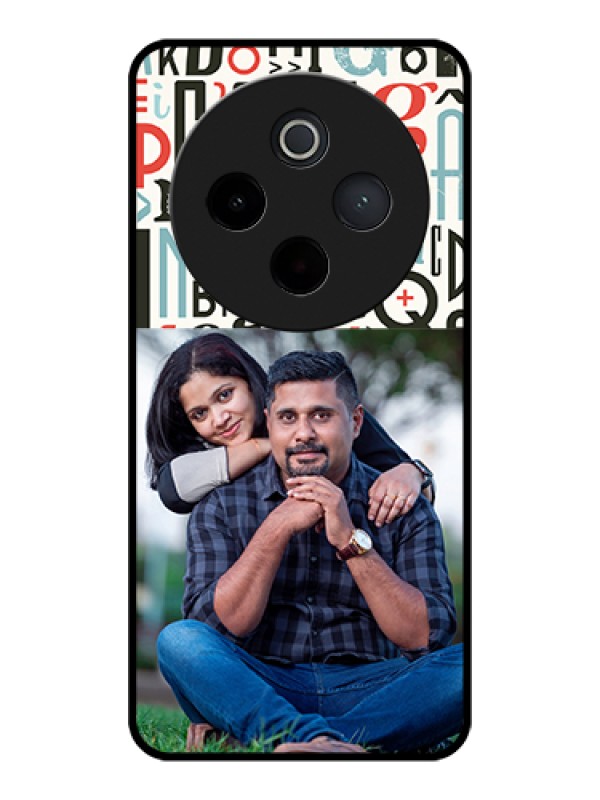 Custom Vivo T4 5G Custom Glass Phone Case - Alphabet Design