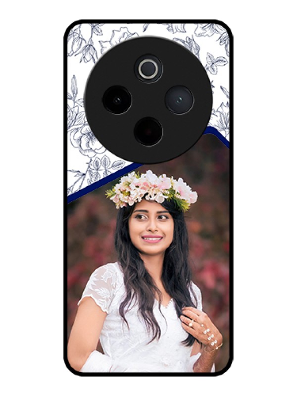 Custom Vivo T4 5G Custom Glass Phone Case - Classy Floral Design