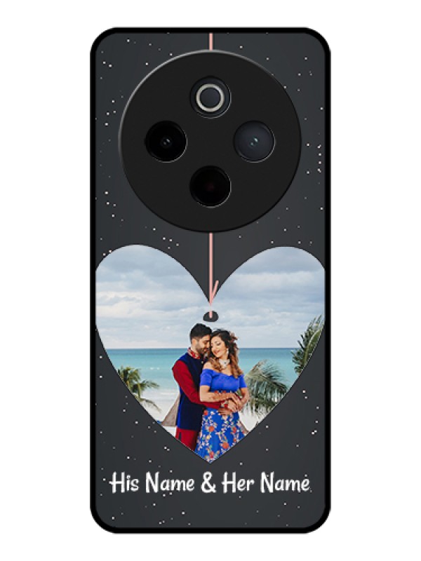 Custom Vivo T4 5G Custom Glass Phone Case - Hanging Heart Design