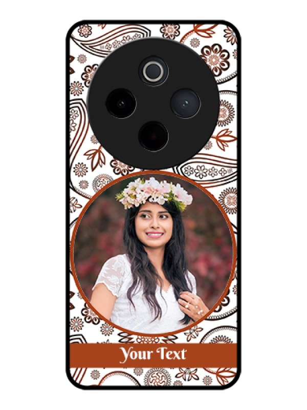 Custom Vivo T4 5G Custom Glass Phone Case - Abstract Flower Design