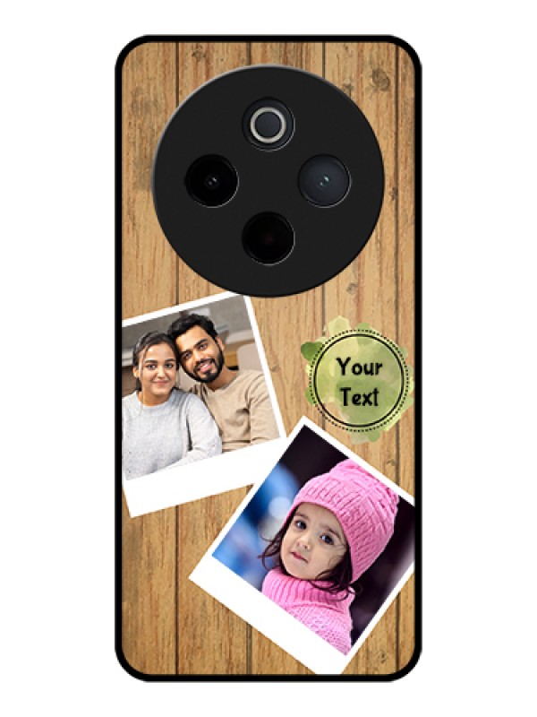 Custom Vivo T4 5G Custom Glass Phone Case - Wooden Texture Design