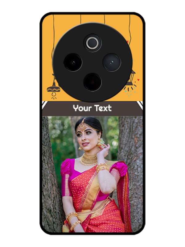 Custom Vivo T4 5G Custom Glass Phone Case - With Family Picture And Icons