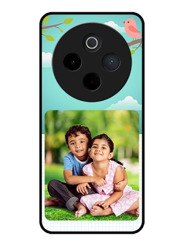 Custom Vivo T4 5G Custom Glass Phone Case - Doodle Love Design
