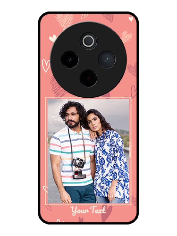Custom Vivo T4 5G Custom Glass Phone Case - Love Doodle Art Design