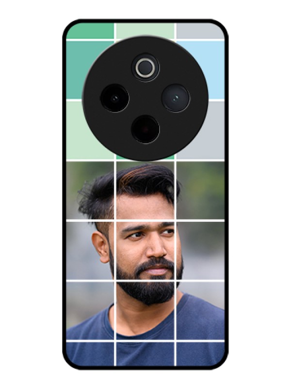 Custom Vivo T4 5G Custom Glass Phone Case - With White Box Pattern