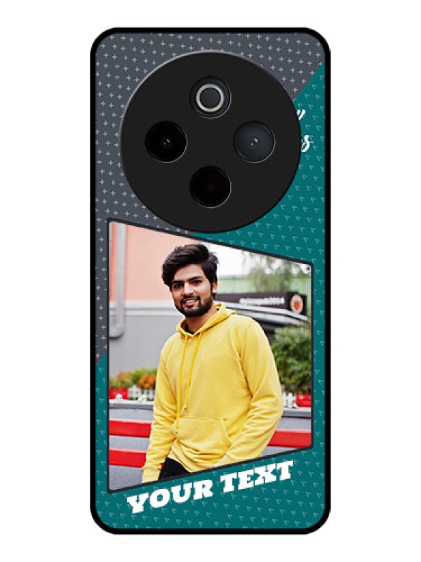 Custom Vivo T4 5G Custom Glass Phone Case - Background Pattern Design With Quote