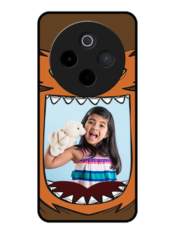 Custom Vivo T4 5G Custom Glass Phone Case - Owl Monster Back Case Design