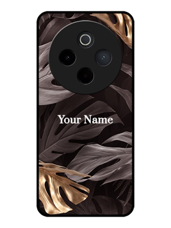Custom Vivo T4 5G Custom Glass Phone Case - Wild Leaves Digital Paint Design