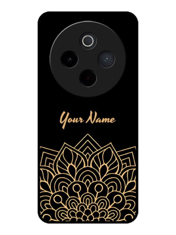 Custom Vivo T4 5G Custom Glass Phone Case - Golden Mandala Design