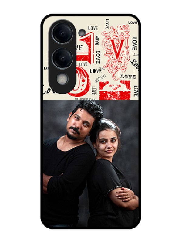 Custom Vivo T4 Lite Custom Glass Phone Case - Trendy Love Design Case