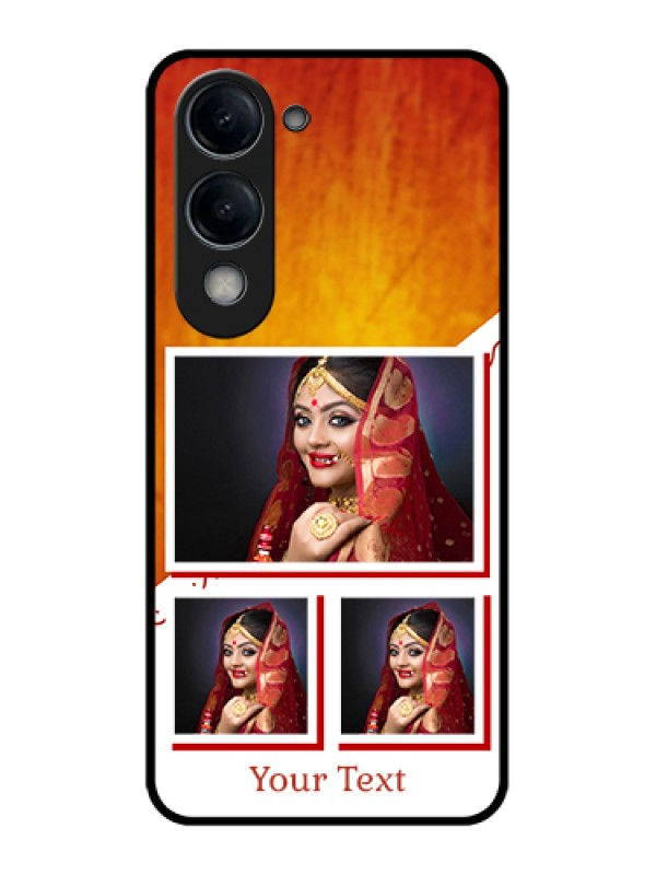 Custom Vivo T4 Lite Custom Glass Phone Case - Wedding Memories Design