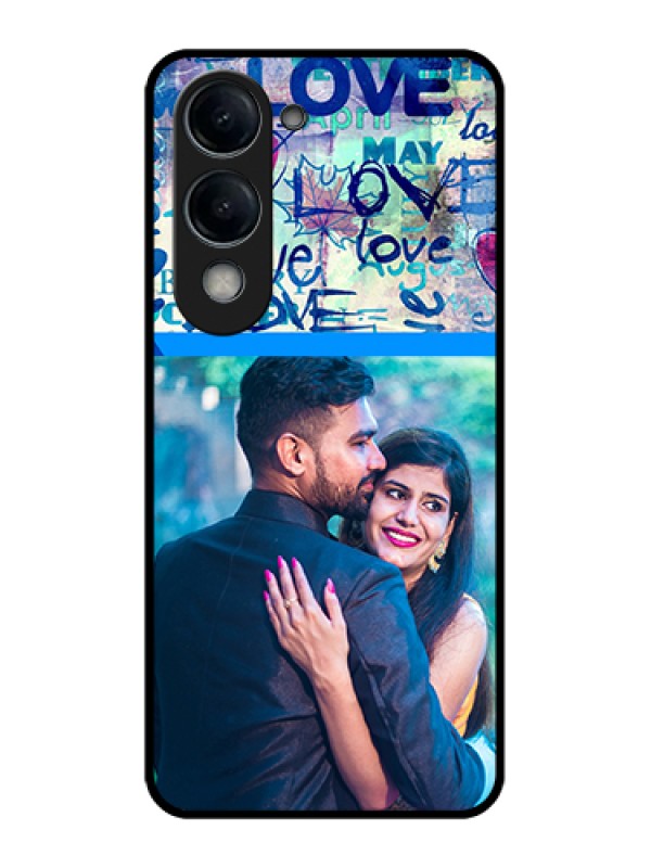 Custom Vivo T4 Lite Custom Glass Phone Case - Colorful Love Design
