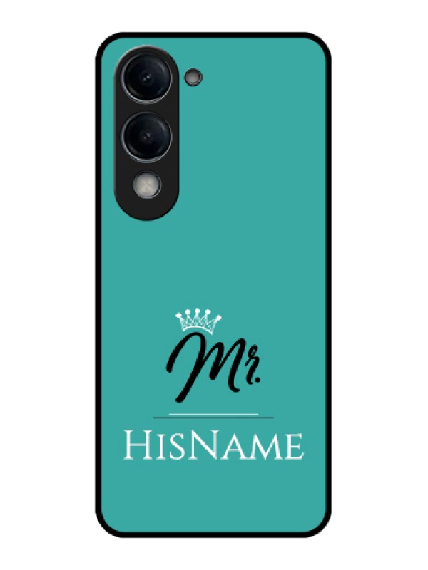 Custom Vivo T4 Lite Custom Glass Phone Case - Mr With Name Design