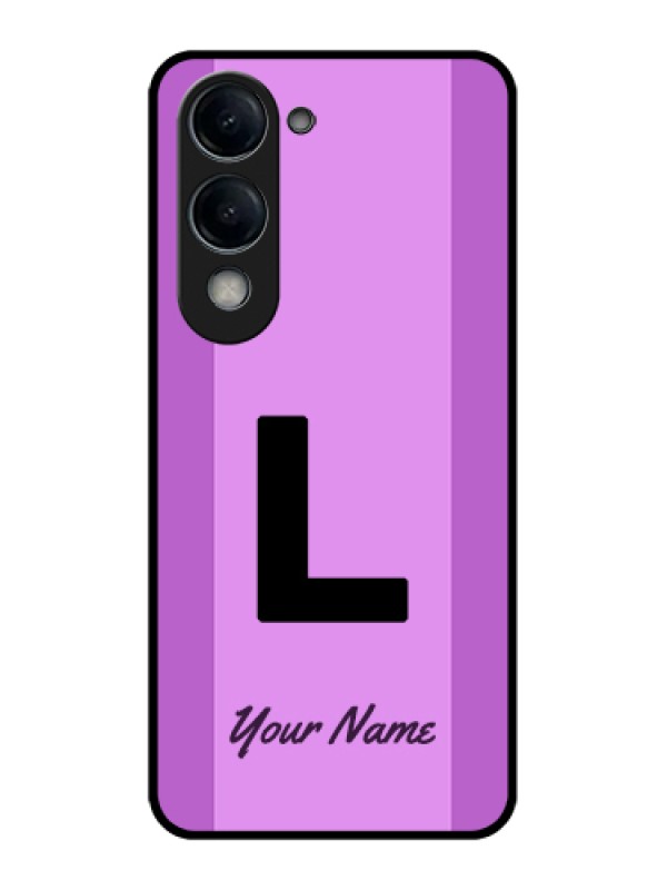 Custom Vivo T4 Lite Custom Glass Phone Case - Tricolor Custom Text Design