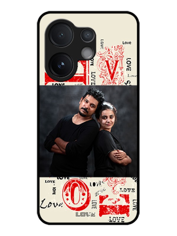 Custom Vivo T4 Pro 5G Custom Glass Phone Case - Trendy Love Design Case