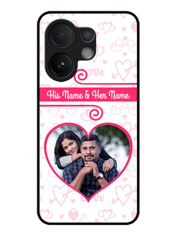 Custom Vivo T4 Pro 5G Custom Glass Phone Case - Heart Shape Love Design
