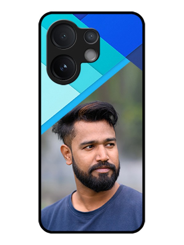 Custom Vivo T4 Pro 5G Custom Glass Phone Case - Blue Pattern Design
