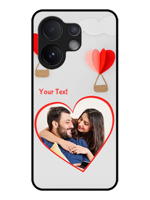 Custom Vivo T4 Pro 5G Custom Glass Phone Case - Parachute Love Design