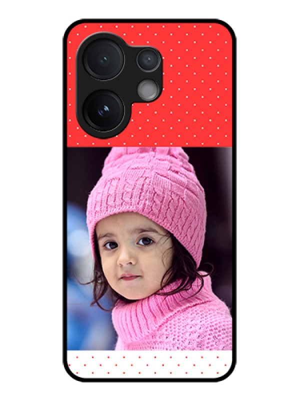 Custom Vivo T4 Pro 5G Custom Glass Phone Case - Red Pattern Design