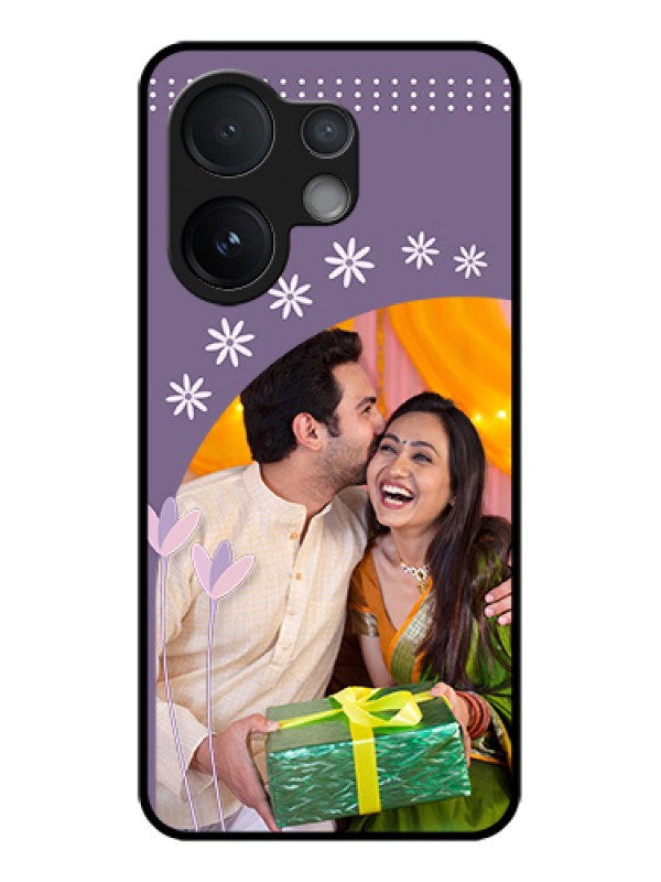 Custom Vivo T4 Pro 5G Custom Glass Phone Case - Lavender Flowers Design