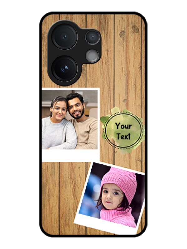Custom Vivo T4 Pro 5G Custom Glass Phone Case - Wooden Texture Design