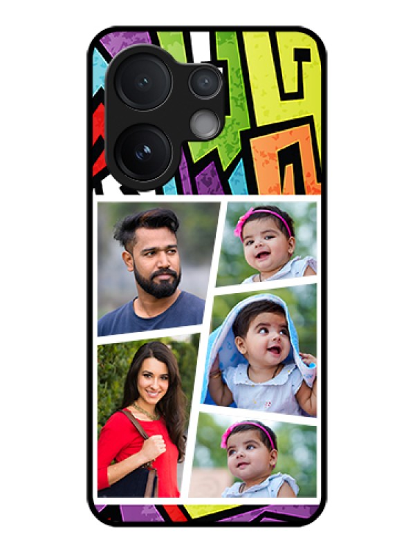 Custom Vivo T4 Pro 5G Custom Glass Phone Case - Graffiti Pattern Design