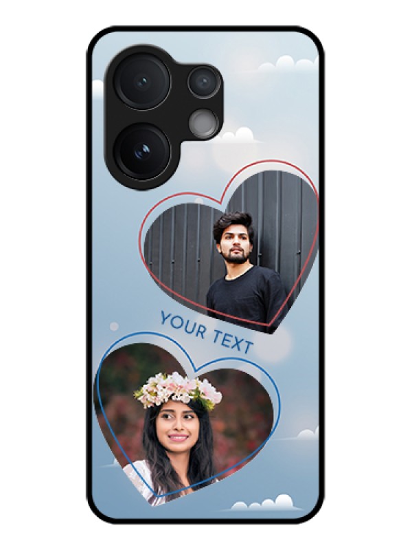 Custom Vivo T4 Pro 5G Custom Glass Phone Case - Blue Color Couple Design