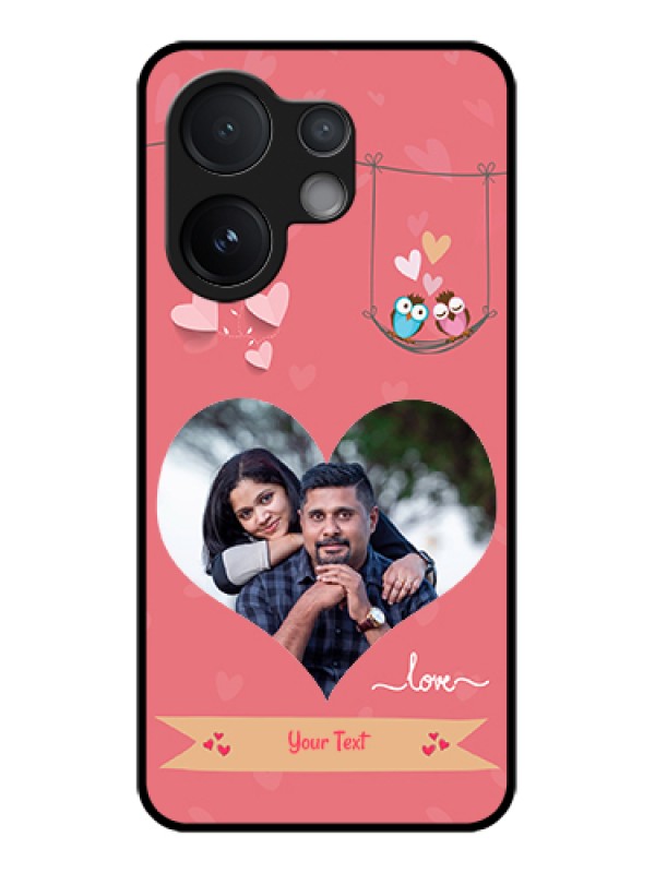 Custom Vivo T4 Pro 5G Custom Glass Phone Case - Peach Color Love Design