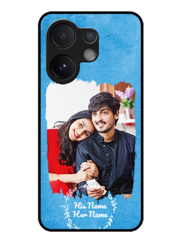 Custom Vivo T4 Pro 5G Custom Glass Phone Case - Blue Color Vintage Design