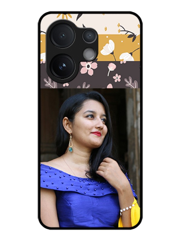 Custom Vivo T4 Pro 5G Custom Glass Phone Case - Stylish Floral Design