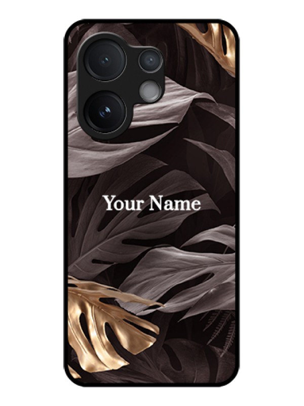 Custom Vivo T4 Pro 5G Custom Glass Phone Case - Wild Leaves Digital Paint Design