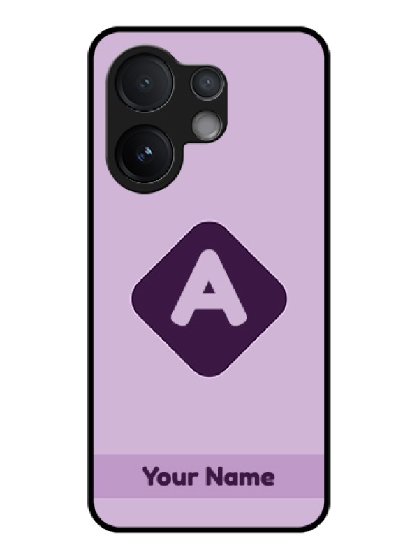 Custom Vivo T4 Pro 5G Custom Glass Phone Case - Custom Letter In Curved Badge Design