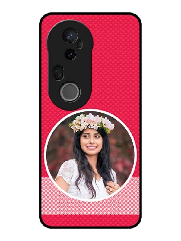 Custom Vivo T4 Ultra 5G Custom Glass Phone Case - Pink Color Pattern Design