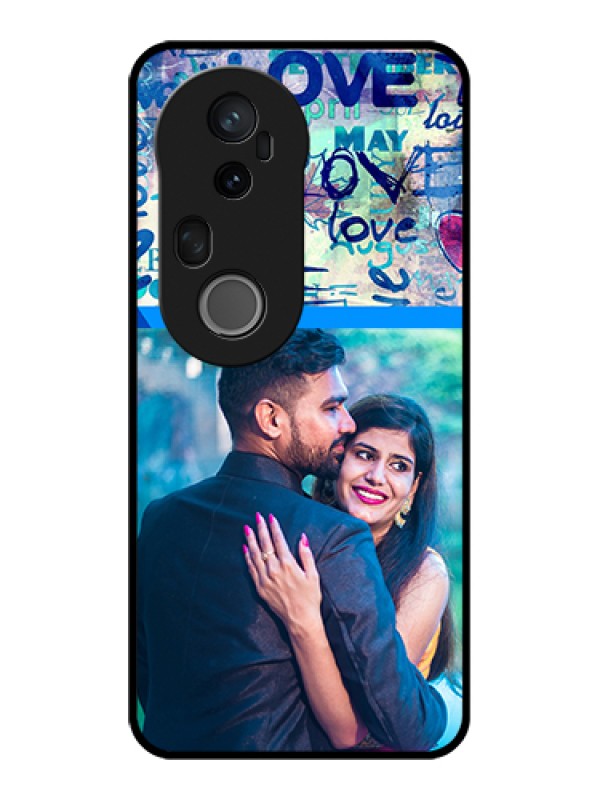 Custom Vivo T4 Ultra 5G Custom Glass Phone Case - Colorful Love Design