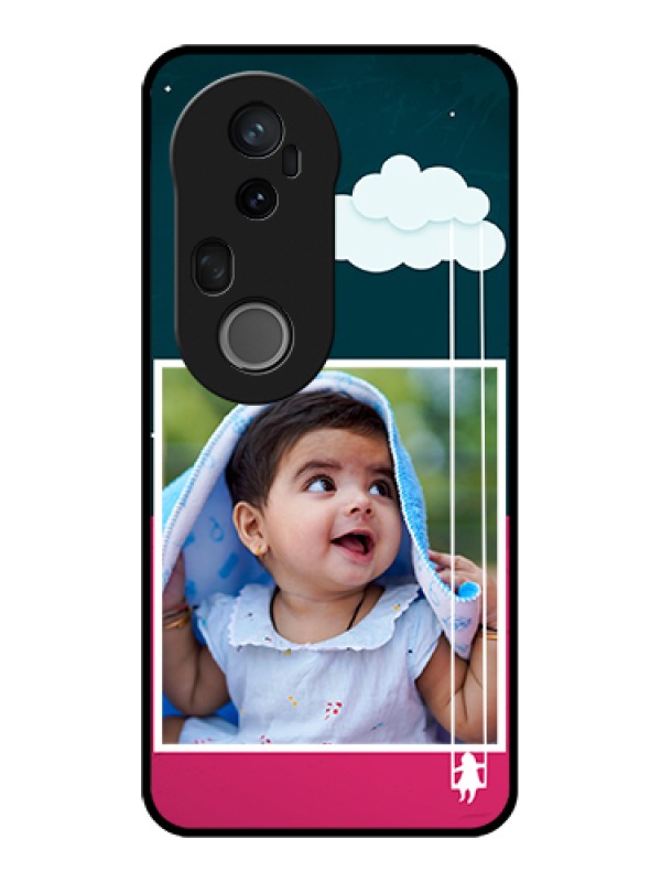 Custom Vivo T4 Ultra 5G Custom Glass Phone Case - Cute Girl With Cloud Design
