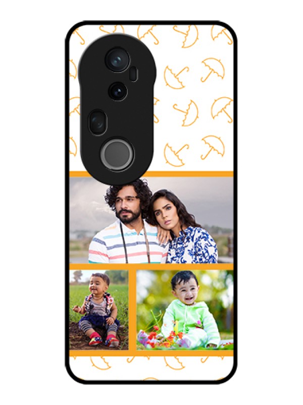 Custom Vivo T4 Ultra 5G Custom Glass Phone Case - Yellow Pattern Design