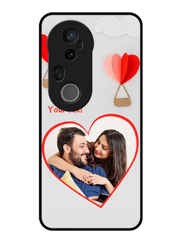 Custom Vivo T4 Ultra 5G Custom Glass Phone Case - Parachute Love Design