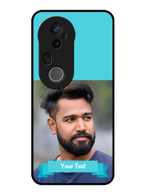 Custom Vivo T4 Ultra 5G Custom Glass Phone Case - Blue Color Design