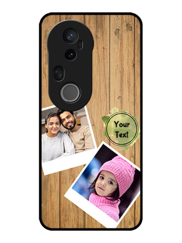 Custom Vivo T4 Ultra 5G Custom Glass Phone Case - Wooden Texture Design