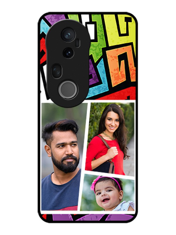 Custom Vivo T4 Ultra 5G Custom Glass Phone Case - Graffiti Pattern Design