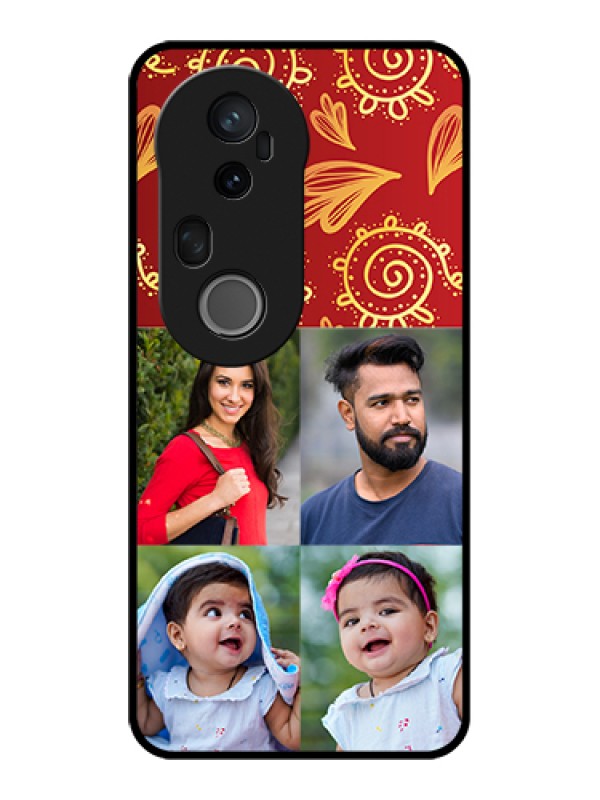 Custom Vivo T4 Ultra 5G Custom Glass Phone Case - 4 Image Traditional Design